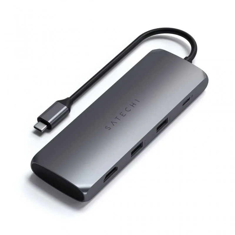 Satechi ST-UCHSE Hub Adattatore multiporta USB 3.0 Grigio siderale - immagine 1