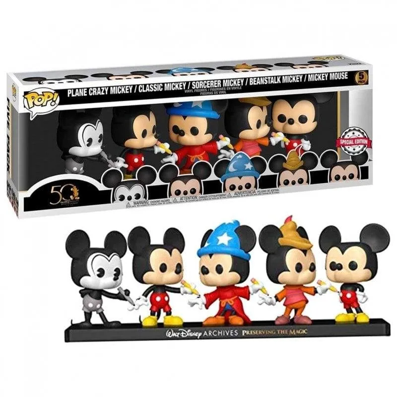 Pack Funko Pop Disney Archives Premium Mickey Mouse 5 figurine - immagine 1