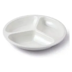 Piatto fondo Melamina (27,2x4cm) Triplo scomparto Bianco V10200BB - immagine 1