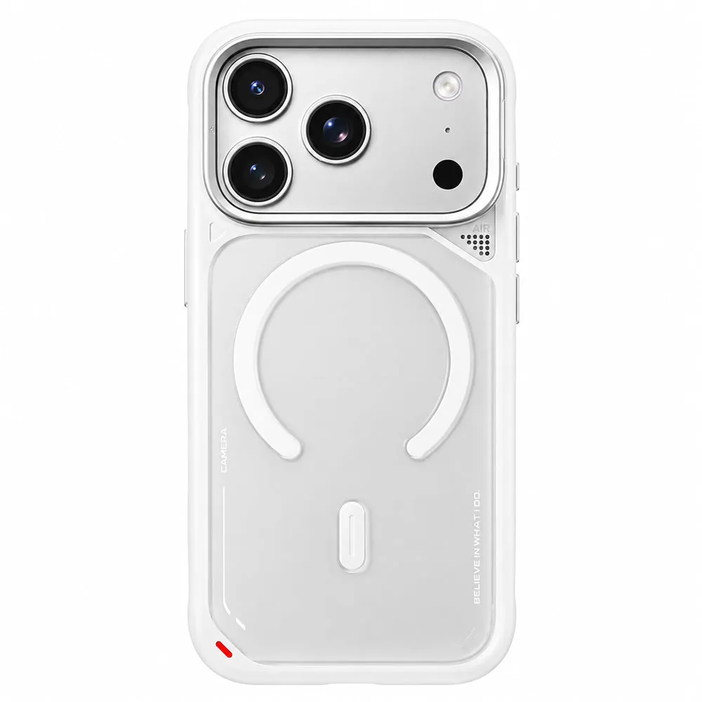 Custodia MagSafe per Apple iPhone 18 Pro Max / 17 Pro Max, Blueo, supporto con dissipazione del calore, bianco satinato - immagine 1