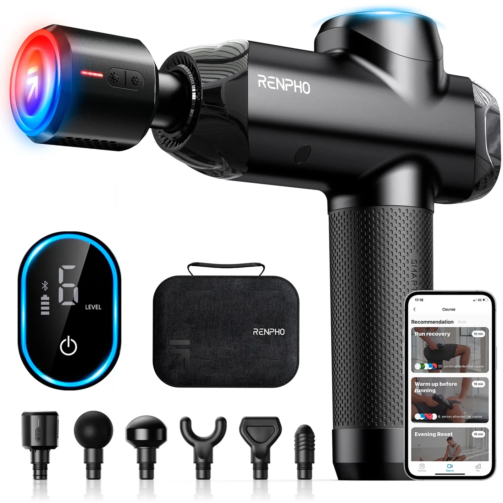 Power+ Thermacool Massage Gun, Dispositivo di massaggio - immagine 1