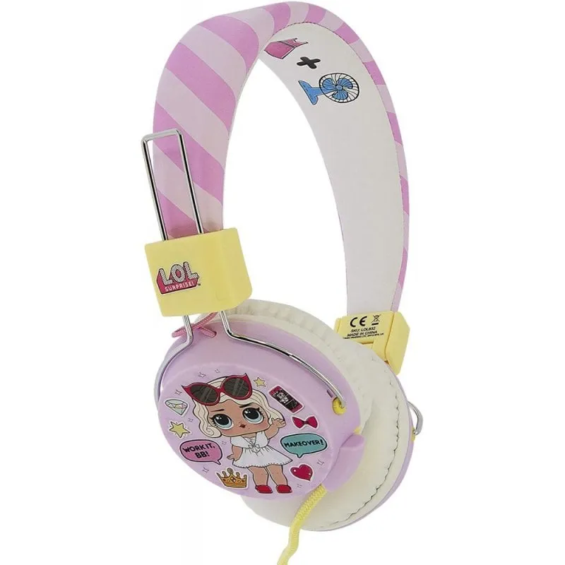 Cuffie OTL Technologies Lol Surprise Glam Club cablate, archetto pieghevole, bambini, multicolore - immagine 1