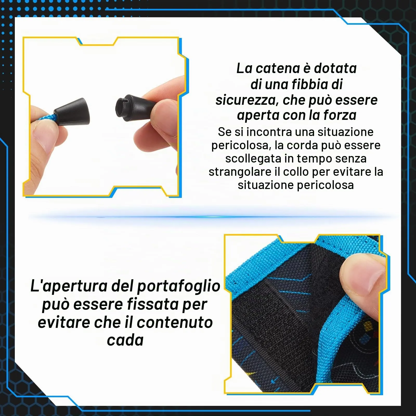 Hestya Portafoglio per Bambini e Ragazzi Portafoglio da Collo a Tre Scomparti con Diverse Fantasie Portamonete da Viaggio con Cordino e Portachiavi Regalo di Compleanno(Gaming) - immagine 4