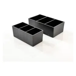 Porta bustine Plastica set 2 pz Nero 5522 - immagine 1