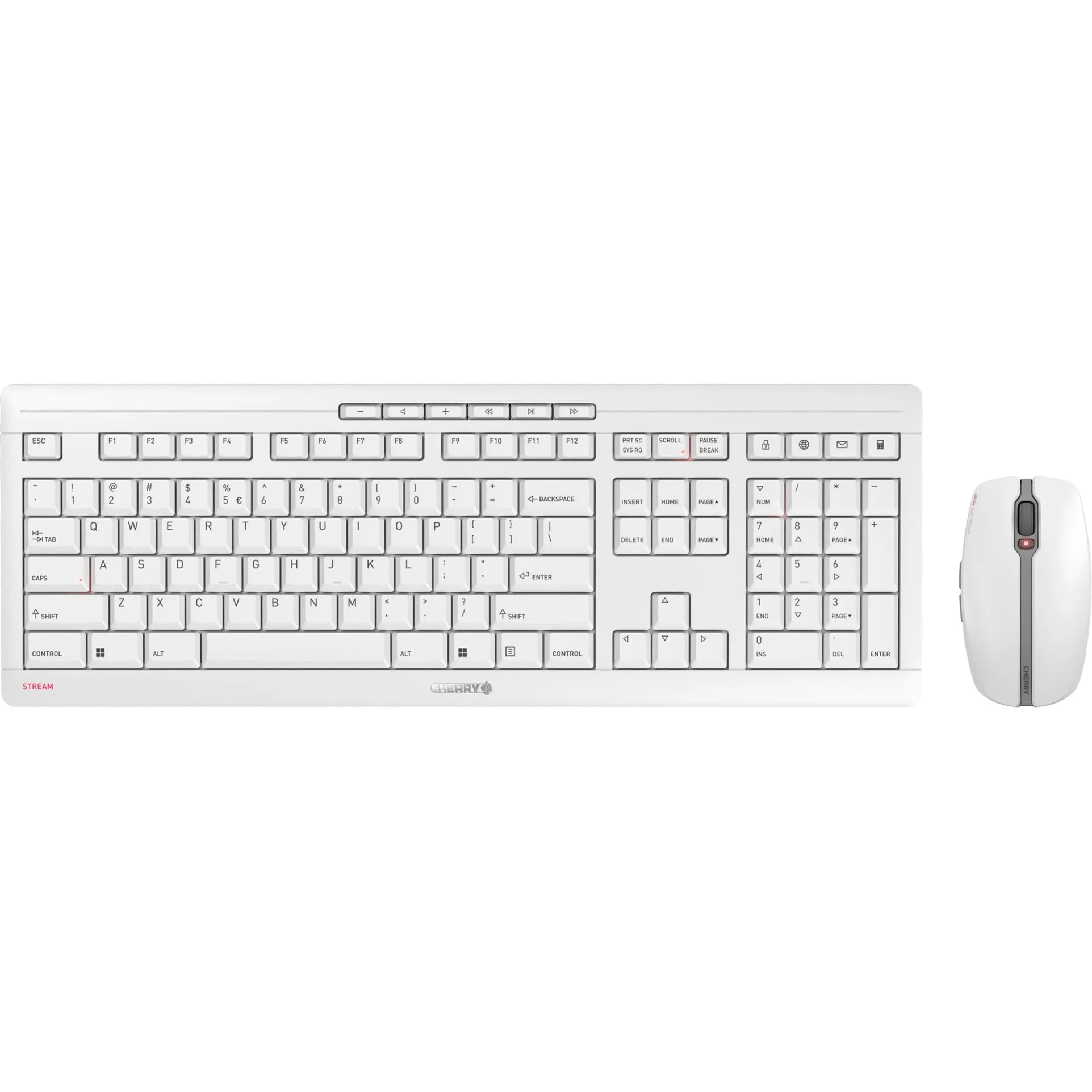 Stream Desktop Recharge tastiera Mouse incluso Universale RF Wireless QWERTY Inglese Grigio, Set desktop - immagine 1