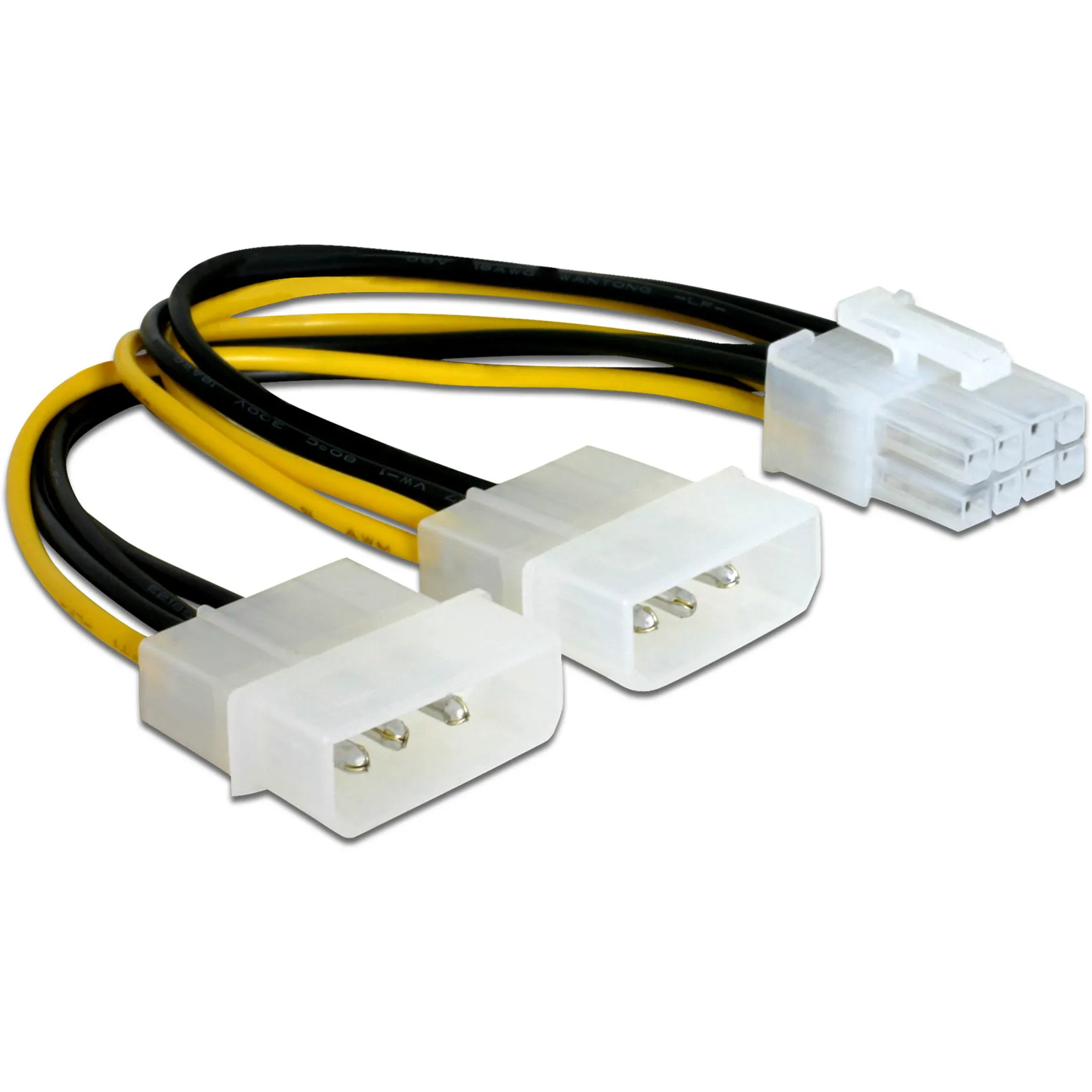 Cavo di alimentazione PCI Express 8 pin > 2x connettore 5,25" 4 pin - immagine 1