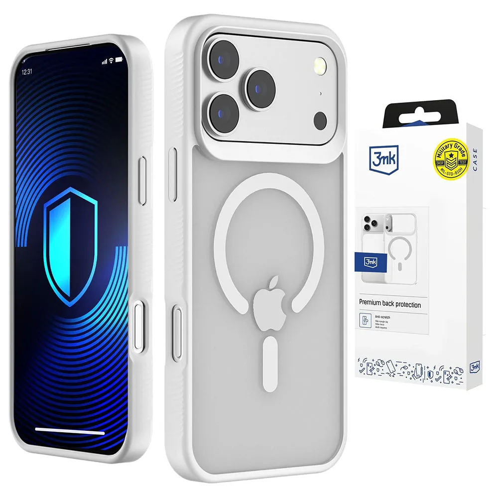 Custodia MagSafe per Apple iPhone 18 Pro / 17 Pro, 3MK, Smoke MagCase, Bianca - immagine 1