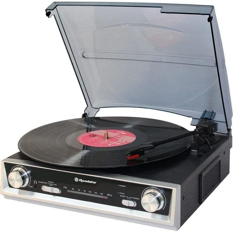 Tocadiscos Roadstar TTR-8634 2x Altoparlanti Integrati Radio FM Trazione Cinghia Autostop - immagine 1