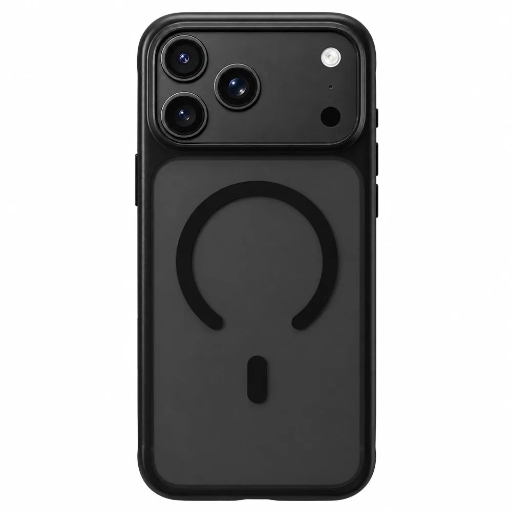 Custodia MagSafe per Apple iPhone 18 Pro / 17 Pro, Blueo, delicata sulla pelle e antiurto, nera satinata - immagine 1