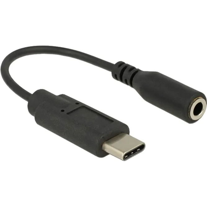 65842 cable gender changer USB Type-C 3,5 mm Nero, Adattatore - immagine 1