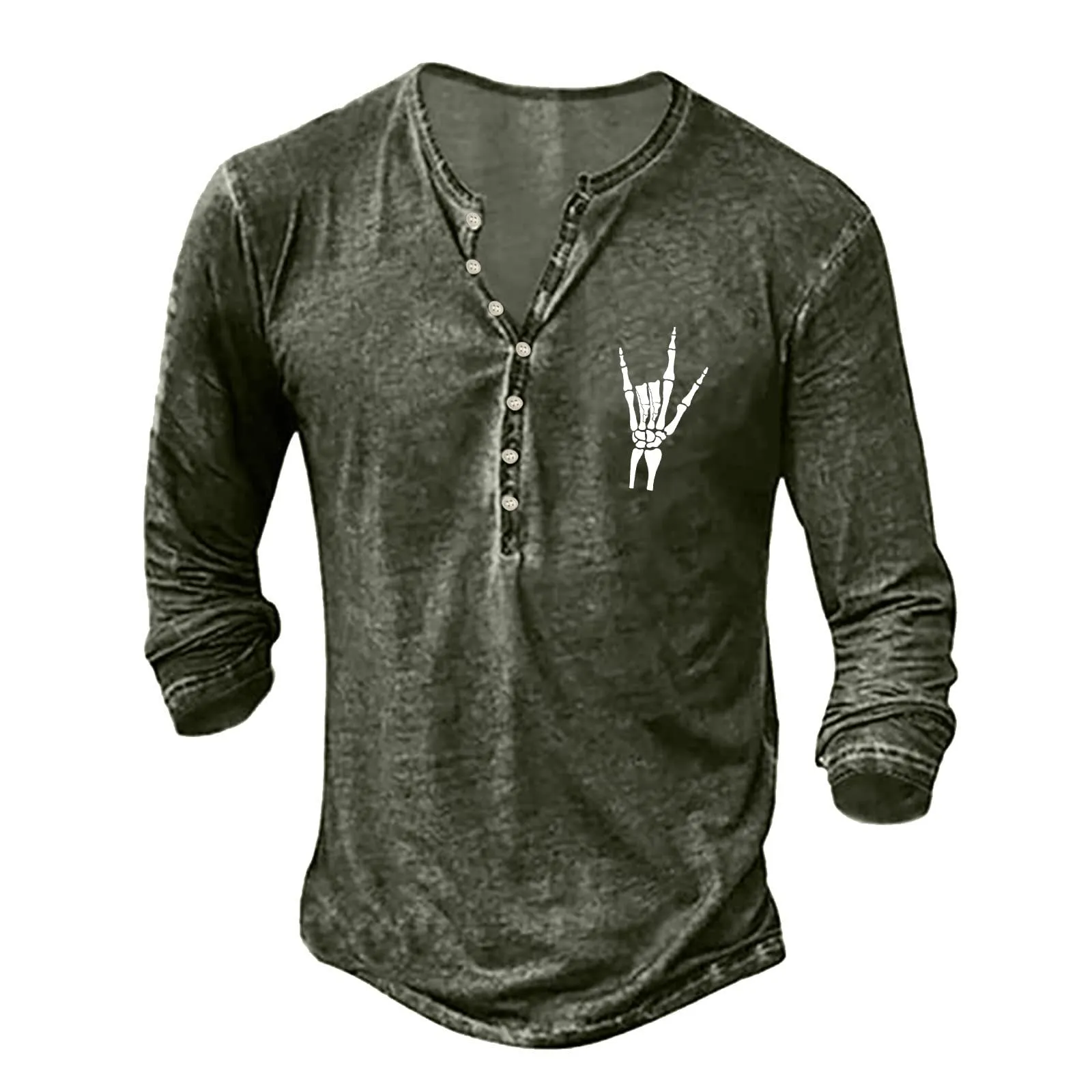 Mymyguoe Henley - Maglietta da uomo con bottoni, a maniche lunghe, felpe, magliette in lino a maniche lunghe, polo, abbigliamento sportivo, canottiera, maglia funzionale, escursionismo, sport all'aria - immagine 2