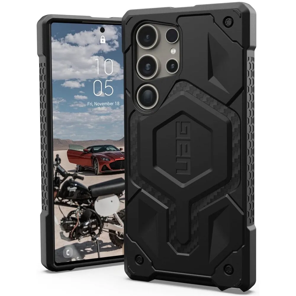 Custodia MagSafe per Samsung Galaxy S26 S942, Urban Armor Gear, Monarch Pro Carbon, nera - immagine 1
