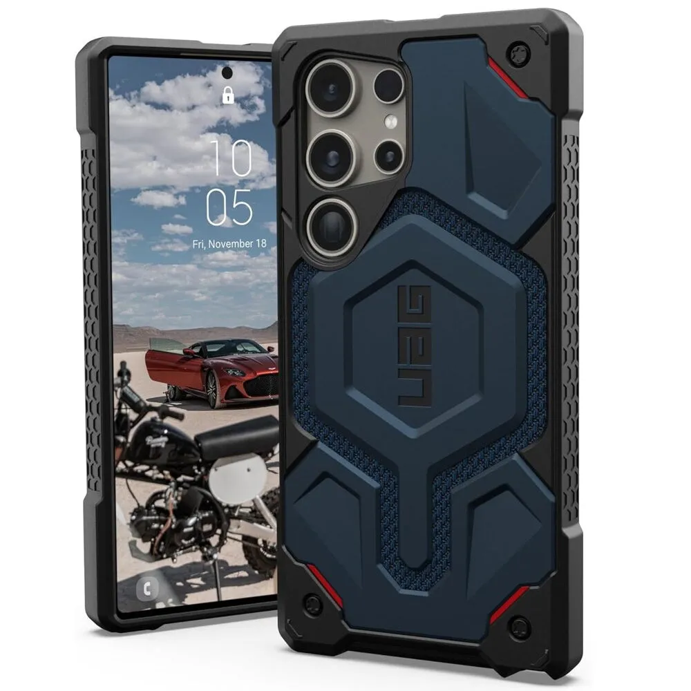 Custodia MagSafe per Samsung Galaxy S26 Ultra S948, Urban Armor Gear, Monarch Pro Kevlar, blu navy - immagine 1