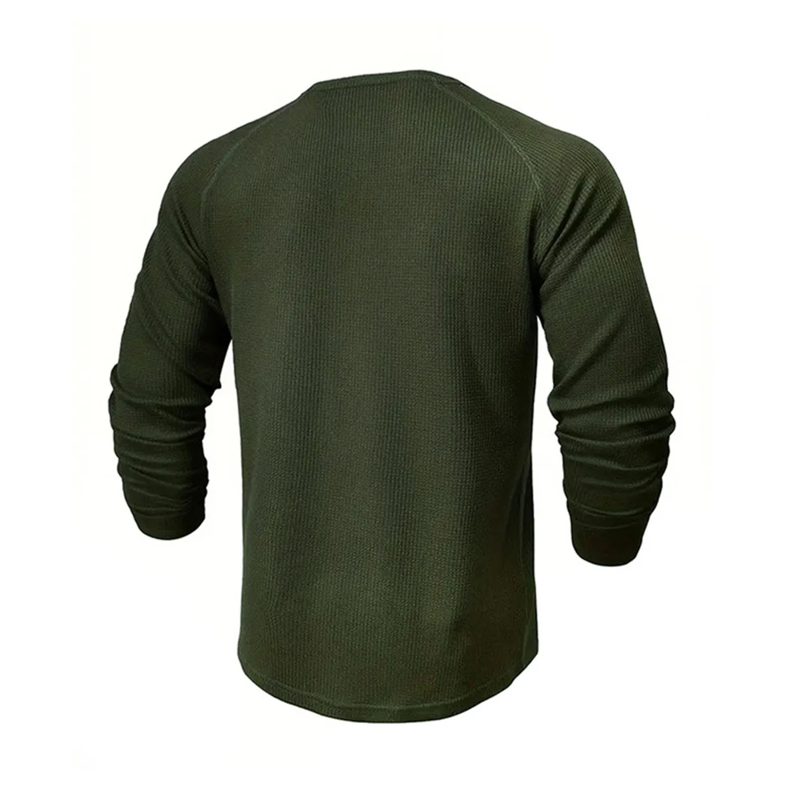 Mymyguoe Henley - Maglietta da uomo con bottoni, a maniche lunghe, felpe, magliette in lino, a maniche lunghe, polo, abbigliamento sportivo, canottiera, maglia funzionale, escursionismo, sport - immagine 2