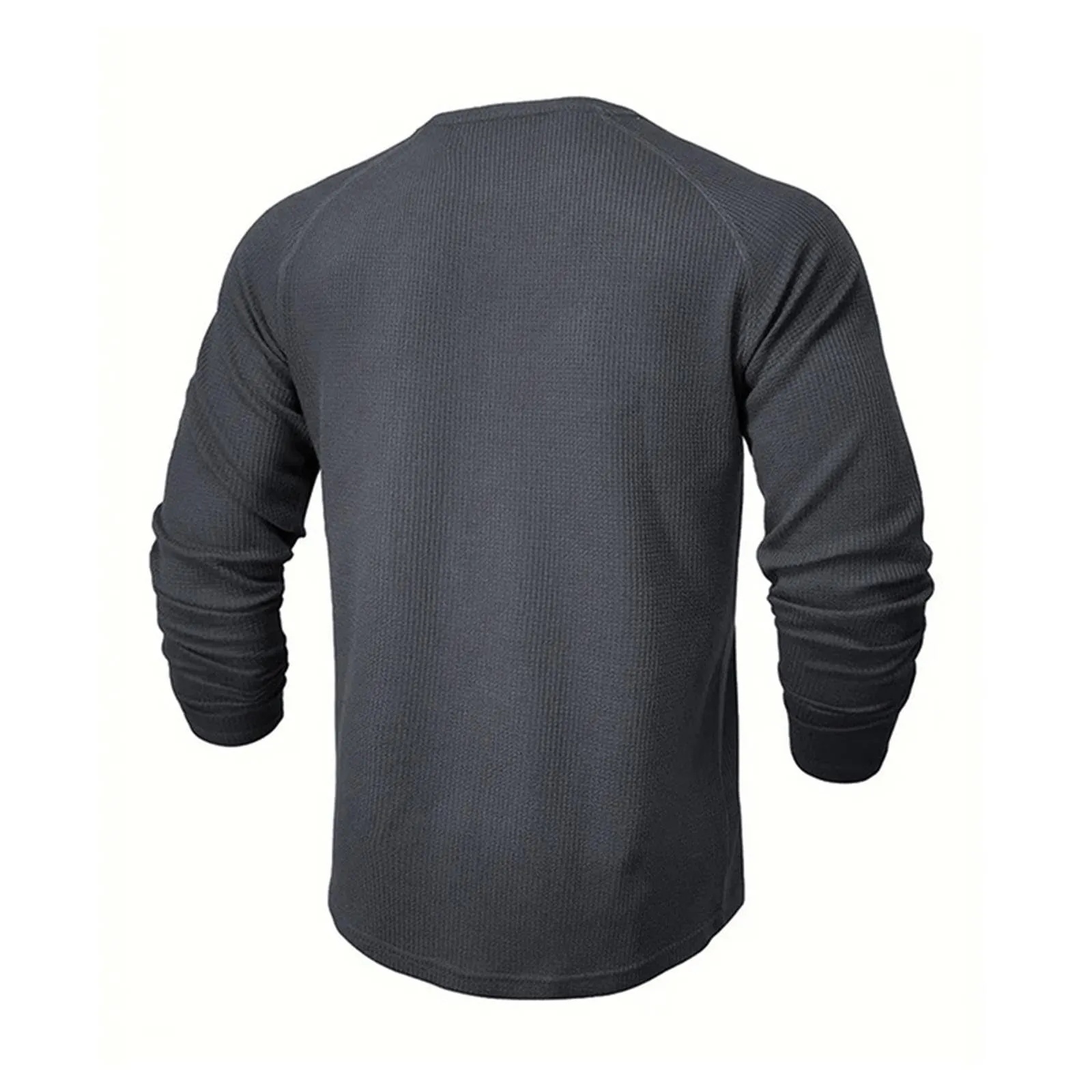 Mymyguoe Henley - Maglietta da uomo con bottoni, a maniche lunghe, felpe, magliette in lino a maniche lunghe, polo, abbigliamento sportivo, canottiera, maglia funzionale, escursionismo, sport all'aria - immagine 2