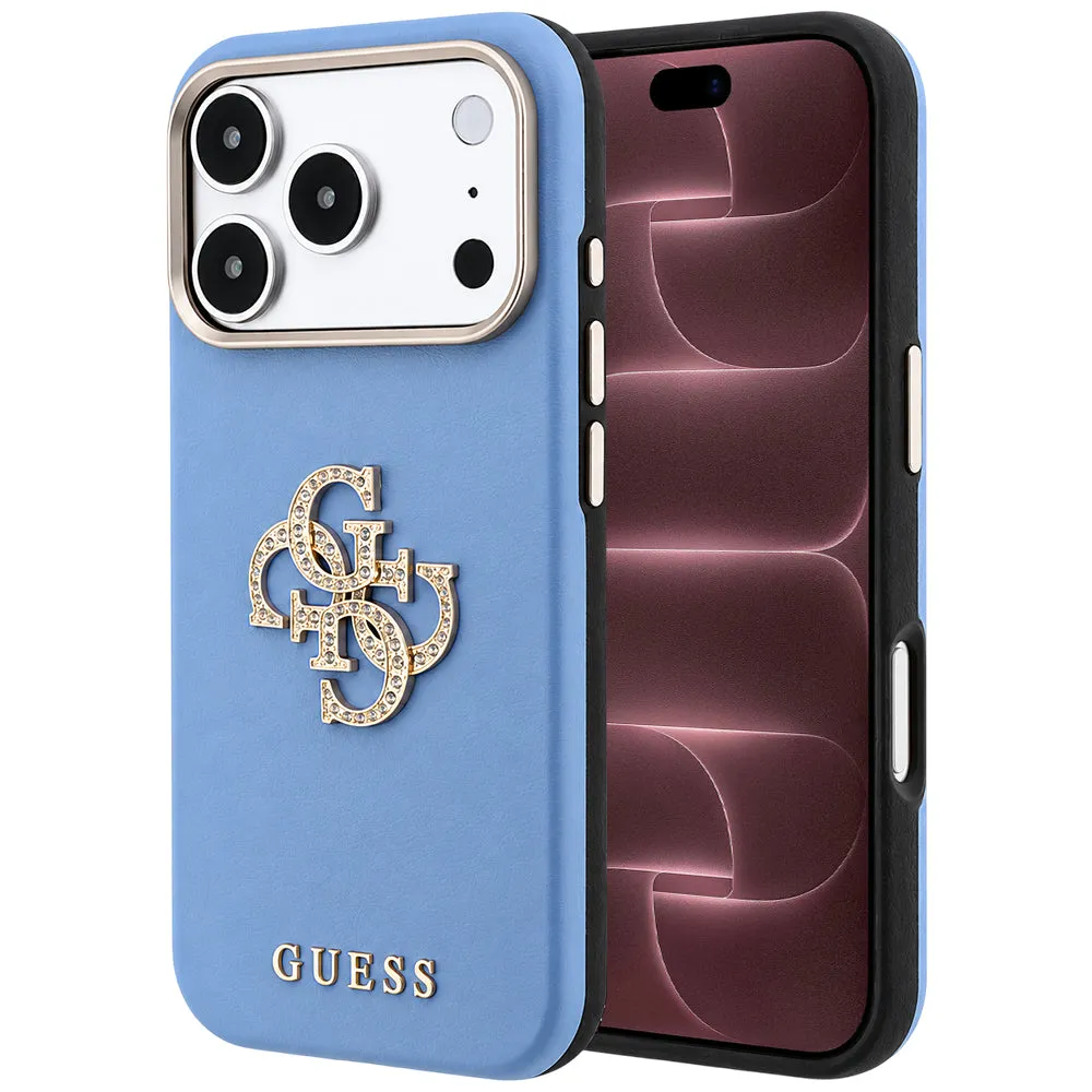 Custodia per Apple iPhone 18 Pro Max / 17 Pro Max, Guess, Smooth Big Strass Logo, bluette - immagine 1