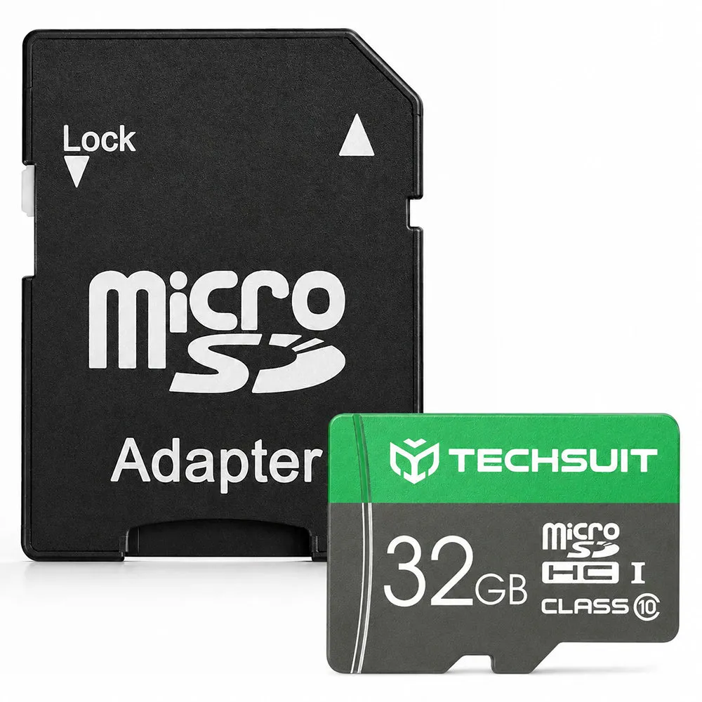 Scheda di memoria microSDHC Techsuit THCM11, 32 GB, Classe 10, con adattatore - immagine 1