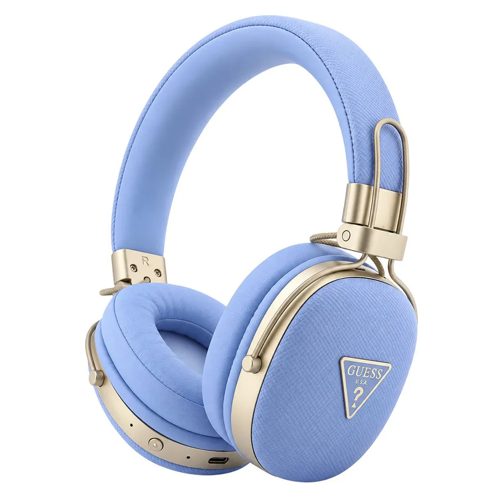 Auricolari Bluetooth Guess Grained Triangle Logo, A2DP, Blu - immagine 1
