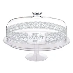 Alzata (26x21cm) con coperchio dolci HOME SWEET HOME 1396 - immagine 1