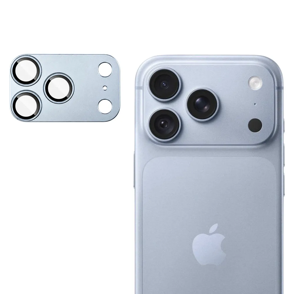 Pellicola protettiva per fotocamera posteriore Techsuit per Apple iPhone 18 Pro Max, vetro temperato, blu chiaro - immagine 1