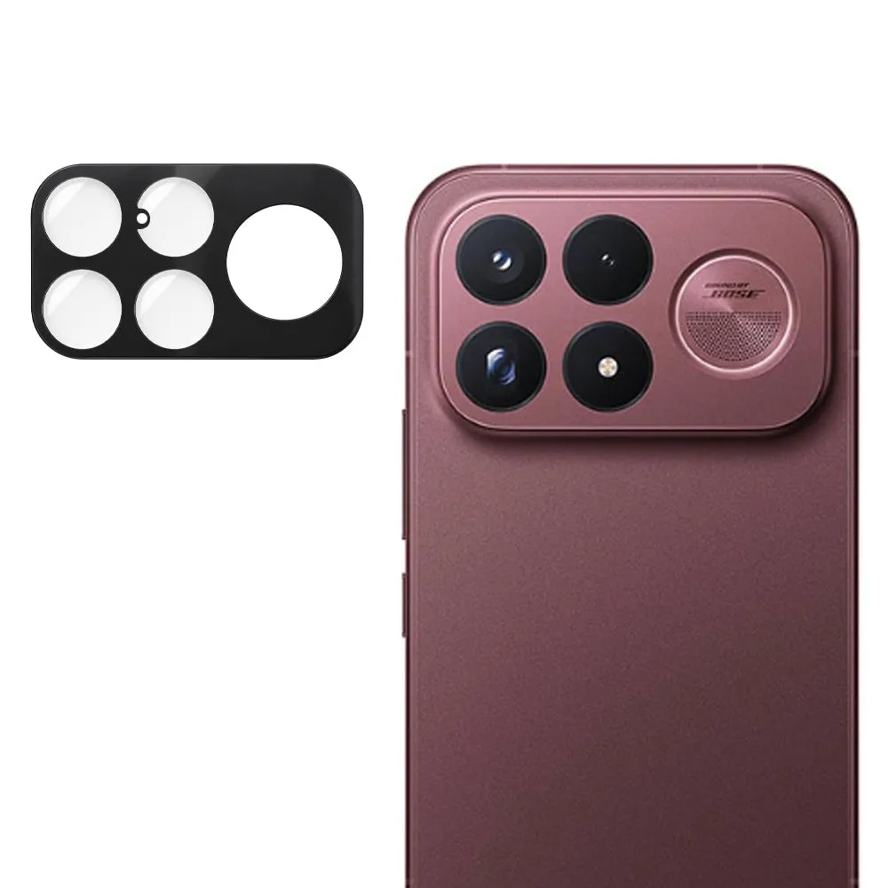 Pellicola protettiva per fotocamera posteriore Techsuit per Xiaomi Poco F9 Ultra, vetro temperato, nera - immagine 1