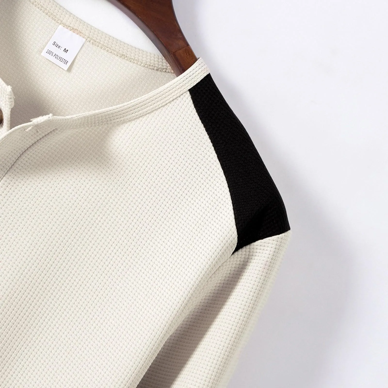Mymyguoe Henley - Maglietta da uomo con bottoni, a maniche lunghe, felpe, magliette in lino a maniche lunghe, polo, abbigliamento sportivo, canottiera, maglia funzionale, escursionismo, sport all'aria - immagine 2