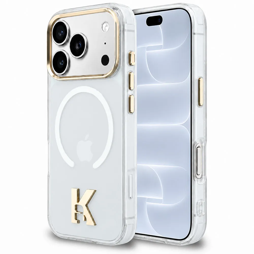 Custodia MagSafe per Apple iPhone 18 Pro / 17 Pro, Karl Lagerfeld, IML Karl Head Logo, trasparente - immagine 1