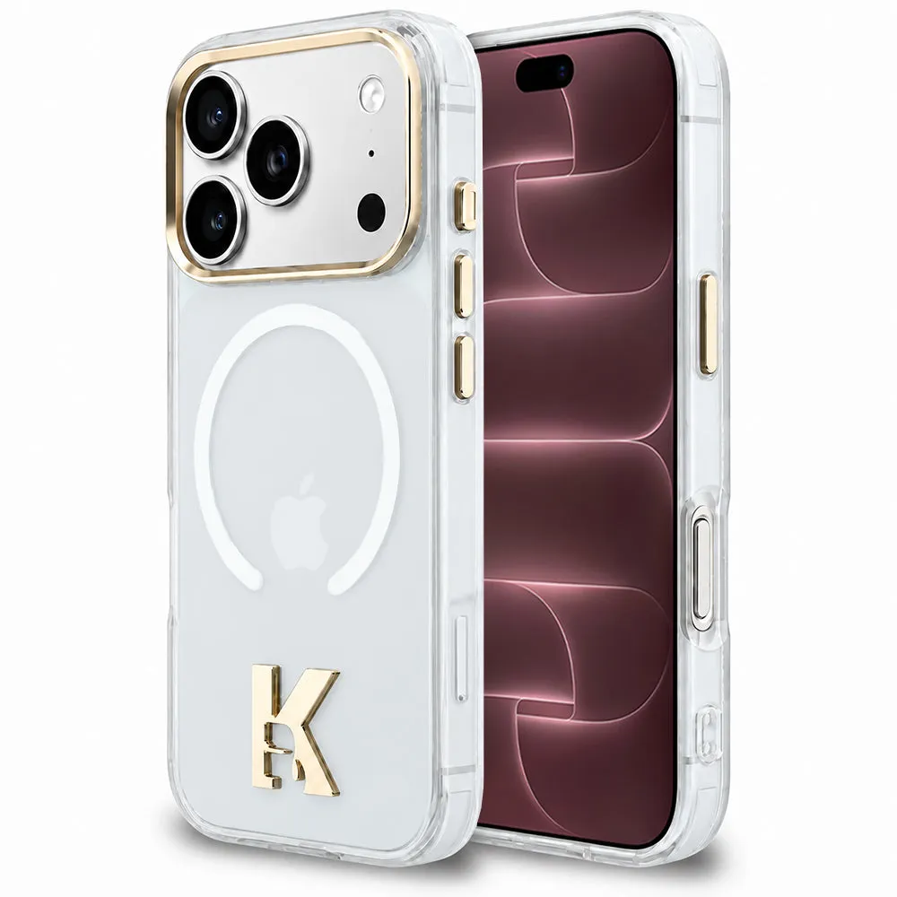 Custodia MagSafe per Apple iPhone 18 Pro Max / 17 Pro Max, Karl Lagerfeld, IML Karl Head Logo, trasparente - immagine 1