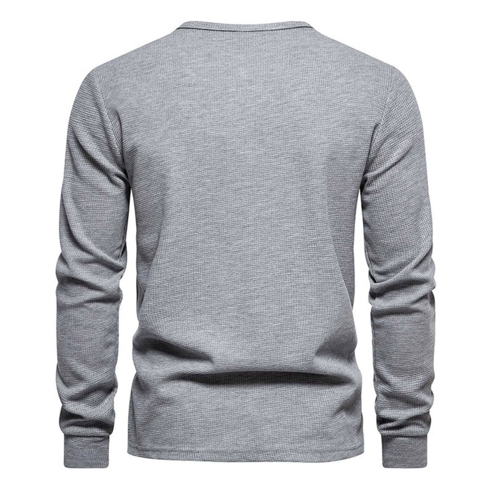 Mymyguoe Henley - Maglietta da uomo con bottoni, magliette a maniche lunghe, felpe, t-shirt in lino, polo a maniche lunghe, abbigliamento sportivo, canottiera, maglia funzionale, trekking, sport - immagine 4