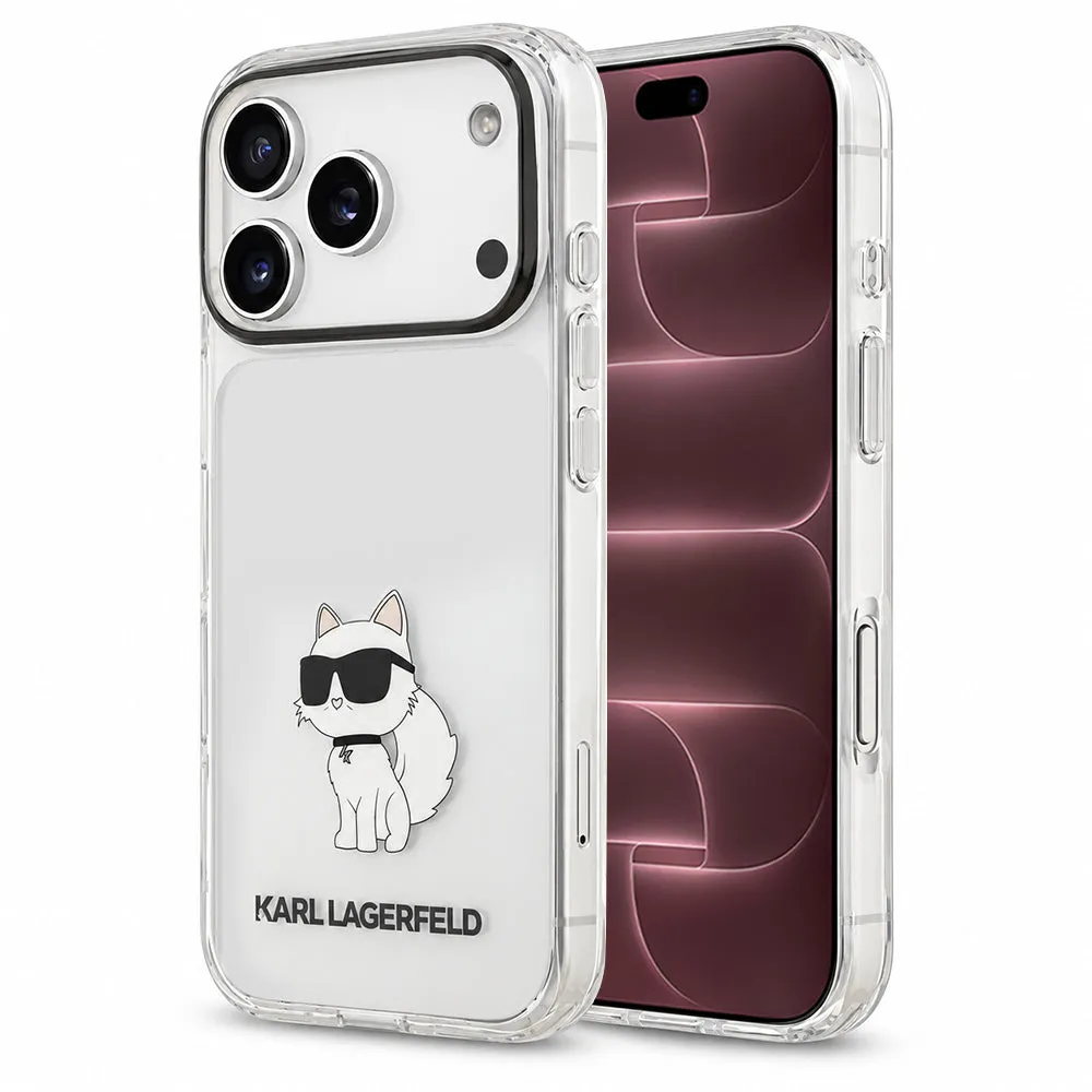 Cover per Apple iPhone 18 Pro Max / 17 Pro Max, Karl Lagerfeld, IML Choupette NFT, trasparente - immagine 1