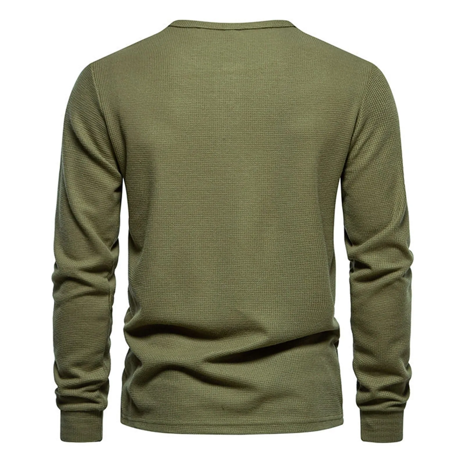 Mymyguoe Henley - Maglietta da uomo con bottoni, magliette a maniche lunghe, felpe, t-shirt in lino, polo a maniche lunghe, abbigliamento sportivo, canottiera, maglia funzionale, trekking, sport - immagine 4