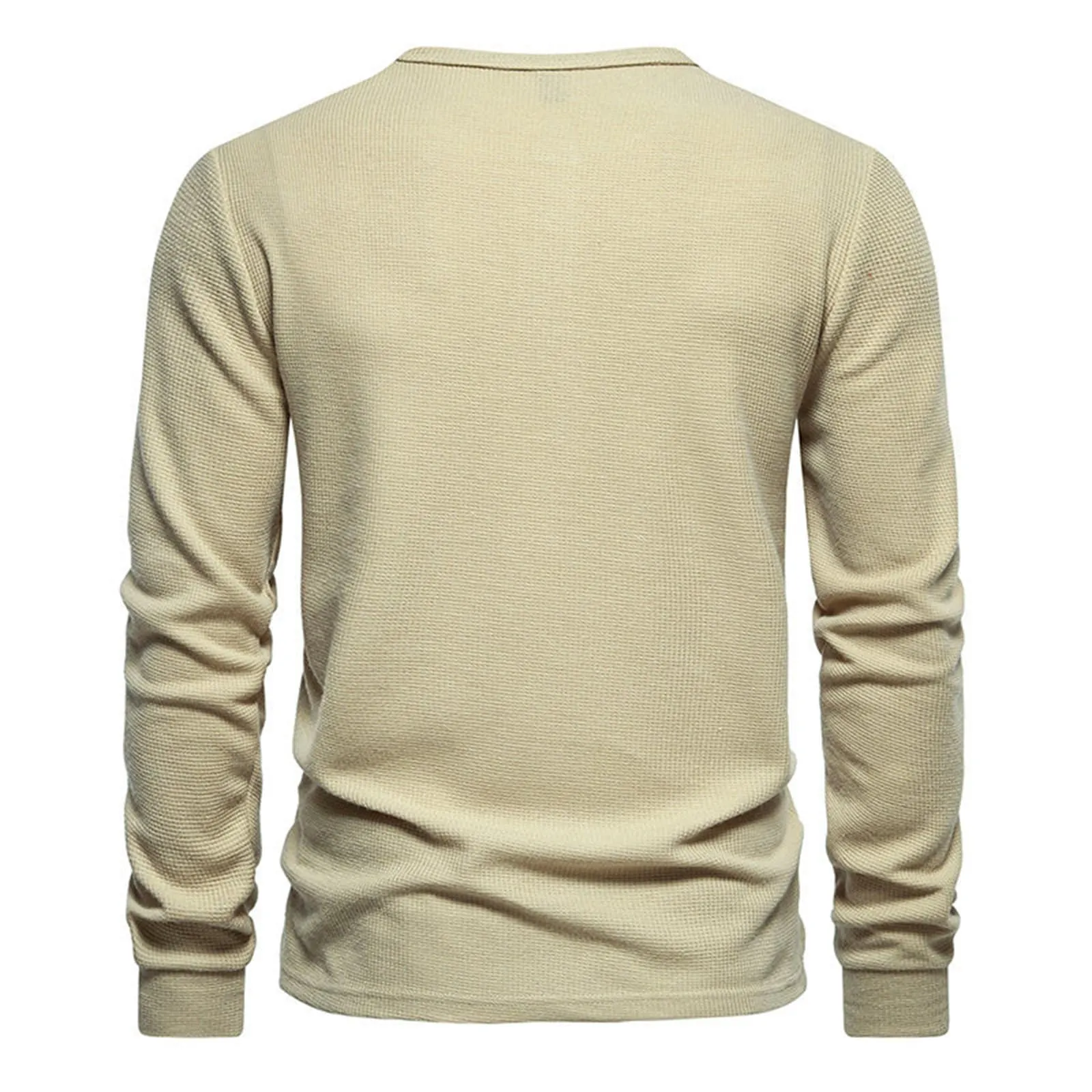 Mymyguoe Henley - Maglietta da uomo con bottoni, a maniche lunghe, felpe, magliette in lino, a maniche lunghe, polo, abbigliamento sportivo, canottiera, maglia funzionale, escursionismo, sport - immagine 4