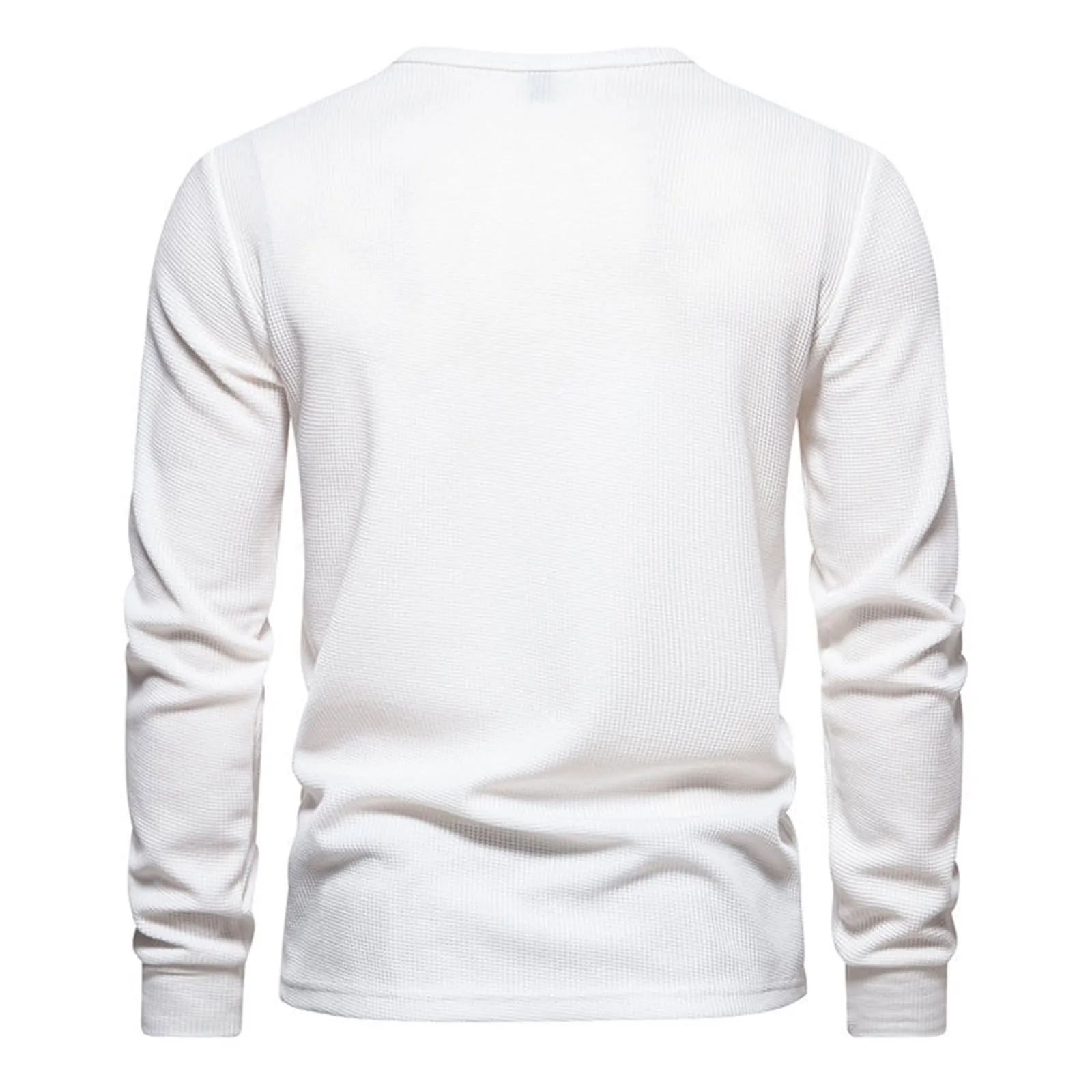 Mymyguoe Henley - Maglietta da uomo con bottoni, magliette a maniche lunghe, felpe, t-shirt in lino a maniche lunghe, polo, abbigliamento sportivo, canottiera, maglia funzionale, escursionismo, sport - immagine 4