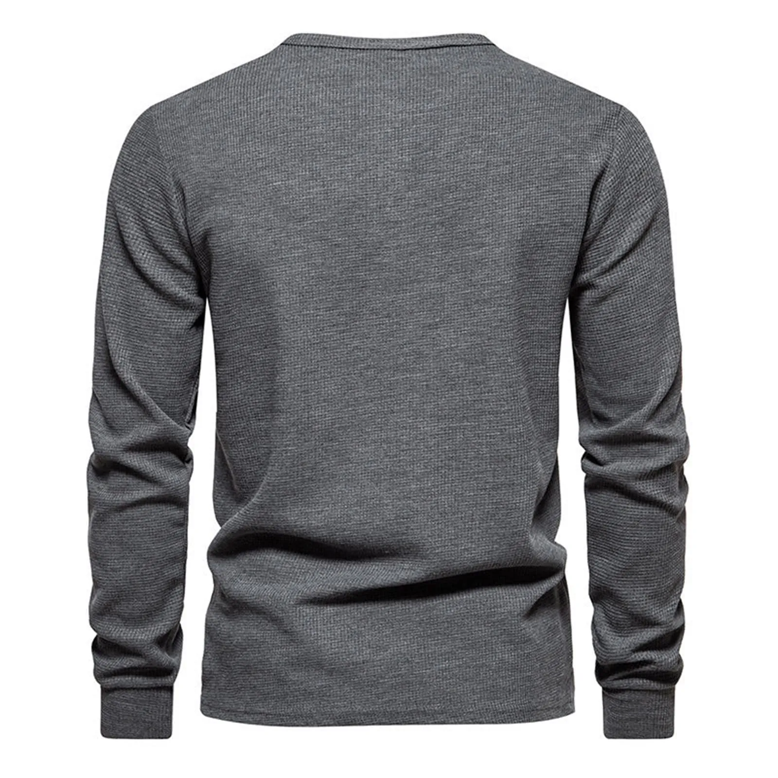 Mymyguoe Henley - Maglietta da uomo con bottoni, magliette a maniche lunghe, felpe, t-shirt in lino a maniche lunghe, polo, abbigliamento sportivo, canottiera, maglia funzionale, escursionismo, sport - immagine 4