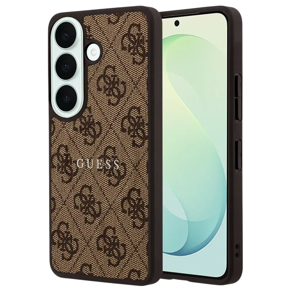 Custodia MagSafe per Samsung Galaxy S26 FE S741, Guess, 4G Embossed Ring Classic Logo, Marrone - immagine 1