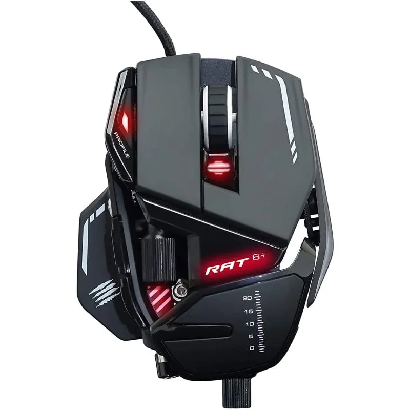 Mad Catz R.A.T. Mouse da gioco 8+ 16000 DPI RGB Nero - immagine 1