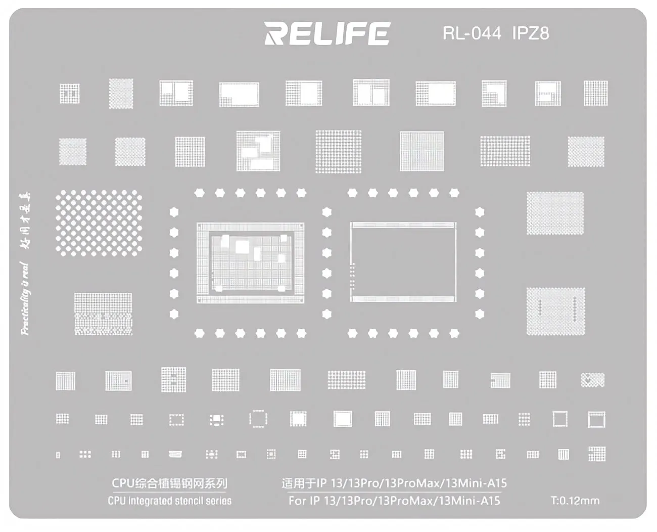 Rete BGA Relife RL-044 IPZ8 per Apple iPhone 13 / 13 Pro / 13 Pro Max / 13 mini, CPU - immagine 1