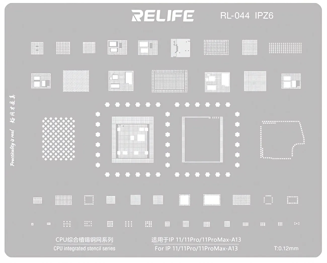 Rete BGA Relife RL-044 IPZ6 per Apple iPhone 11 / 11 Pro / 11 Pro Max, CPU - immagine 1