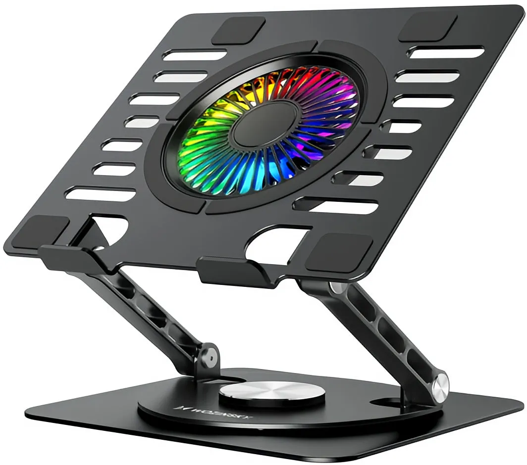Supporto di raffreddamento WZK CoolBase per laptop da 10 a 16 pollici, RGB, nero - immagine 1