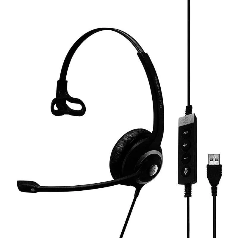 Cuffie Sennheiser SC 230 MS II cablate USB monoaurali nere con riduzione rumore - immagine 1