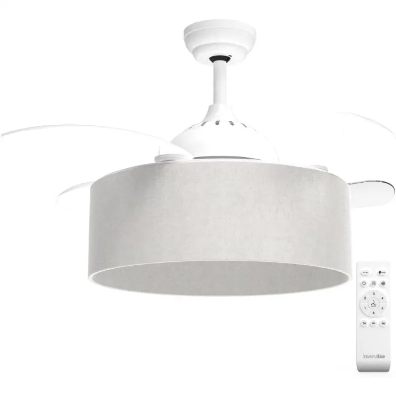 Ventilatore da soffitto universale Jaloque Blu con Luce LED 65W Bianca - immagine 1
