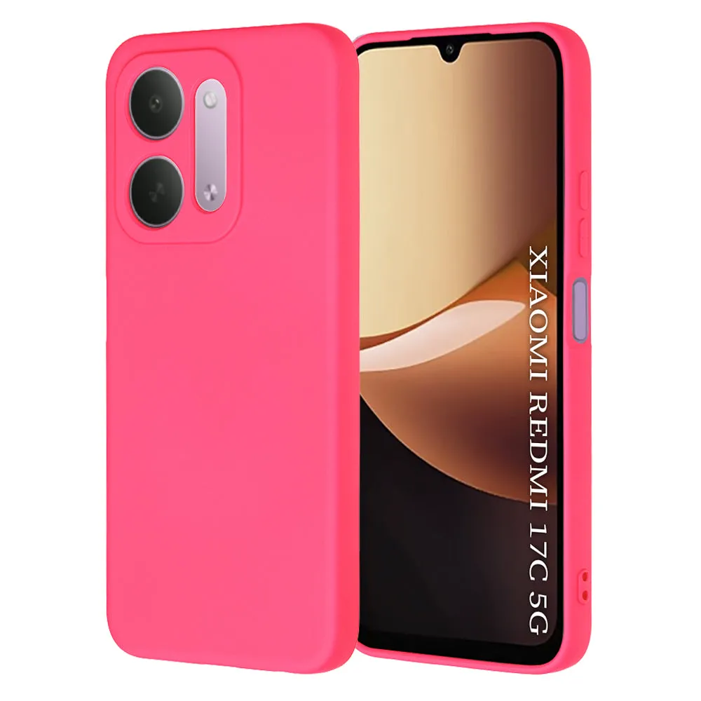 Custodia per Xiaomi Redmi 17C 5G, Techsuit, SoftFlex, rosa scuro - immagine 1