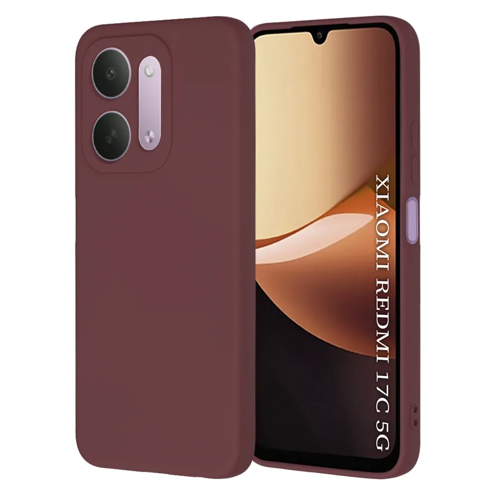 Custodia per Xiaomi Redmi 17C 5G, Techsuit, SoftFlex, color bordeaux - immagine 1