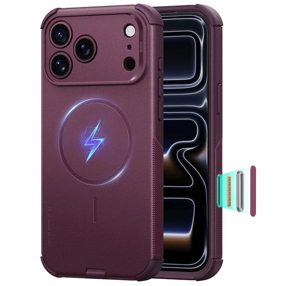 Custodia MagSafe per Apple iPhone 18 Pro / 17 Pro, ESR, Cyber, bordeaux scuro satinato - immagine 1
