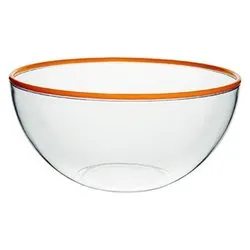 Insalatiera Plastica San (27cm) SATURNO Trasparente e Rosso 143 - immagine 1
