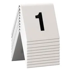 Segnaposto Set 10 Numeri da 1 a 10 (5,2x4,2x5,2cm) SECURIT Bianco TN 1 10 WT - immagine 1