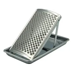 Grattugia con contenitore Inox (21x11cm) Cromo lucido 049 - immagine 1