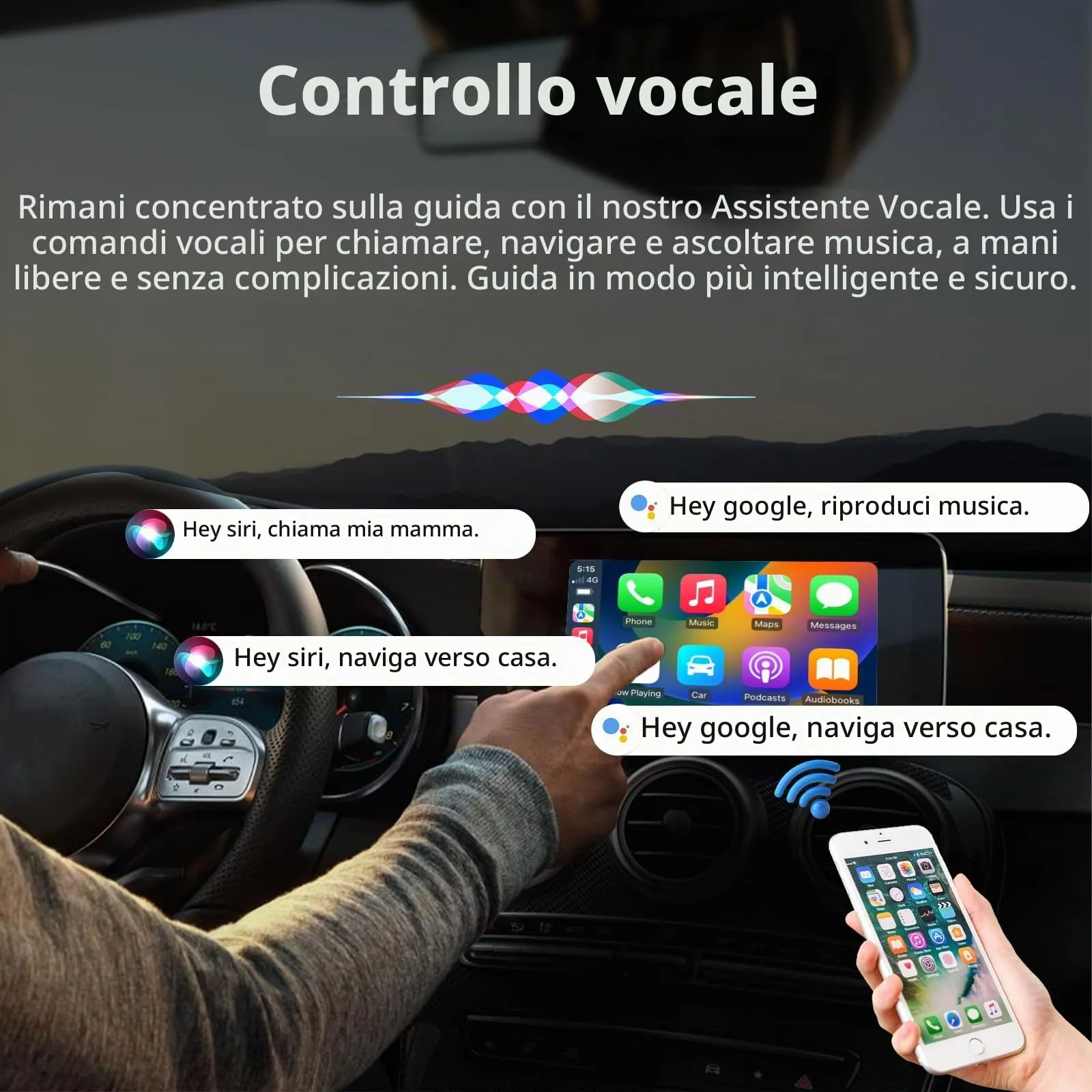 sunweyer Carplay Auto Super Mini S31 Adattatore Android Auto Wireless - immagine 7