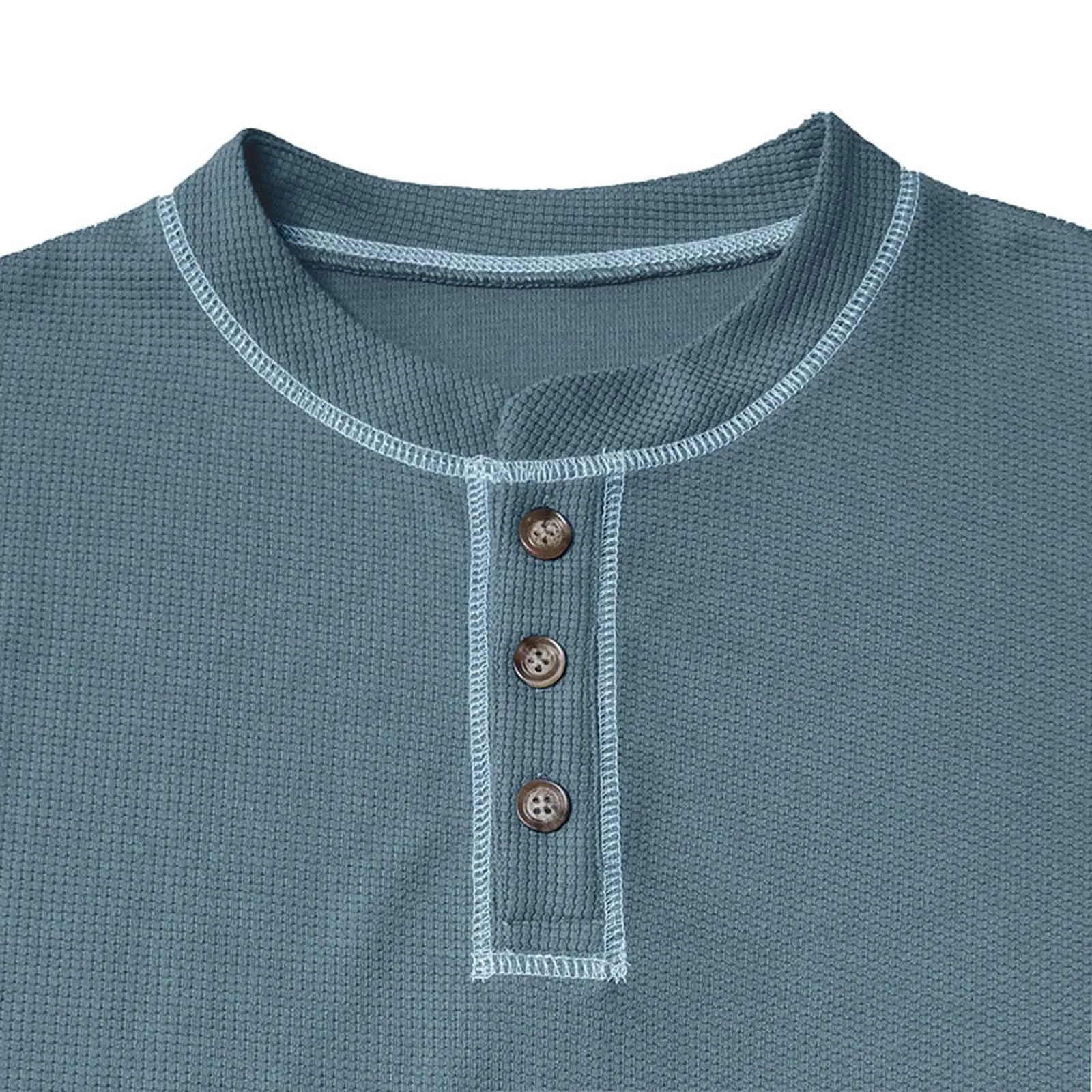 Mymyguoe Henley - Maglietta da uomo con bottoni, a maniche lunghe, felpe, magliette in lino a maniche lunghe, polo, abbigliamento sportivo, canottiera, maglia funzionale, escursionismo, sport all'aria - immagine 5