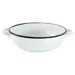 Tegame Smaltato (24cm) Bianco e Blu 012259 - immagine 1